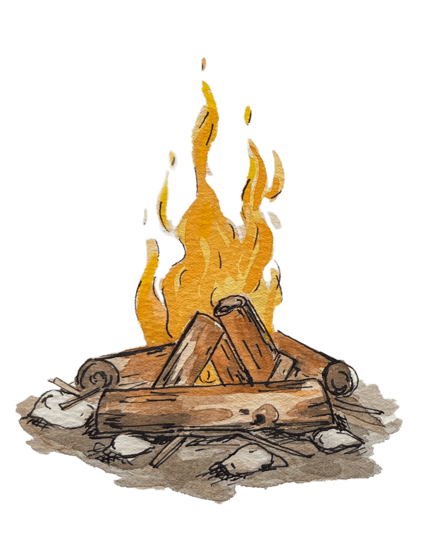 Watercolor firepit
